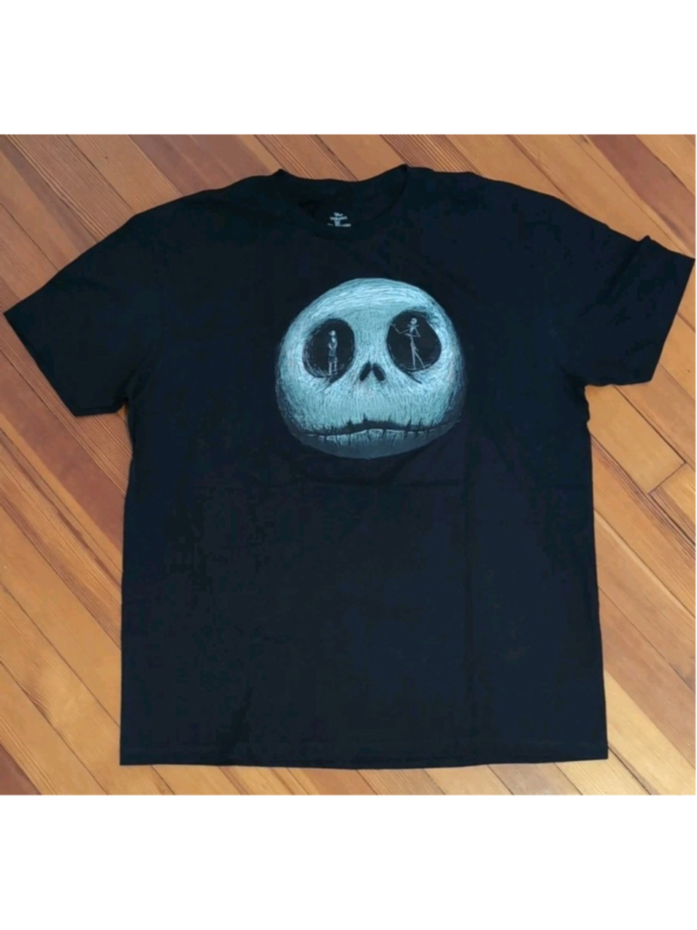 Nightmare Before Christmas Jack The Skeleton Face T-Shirt Black Halloween XL